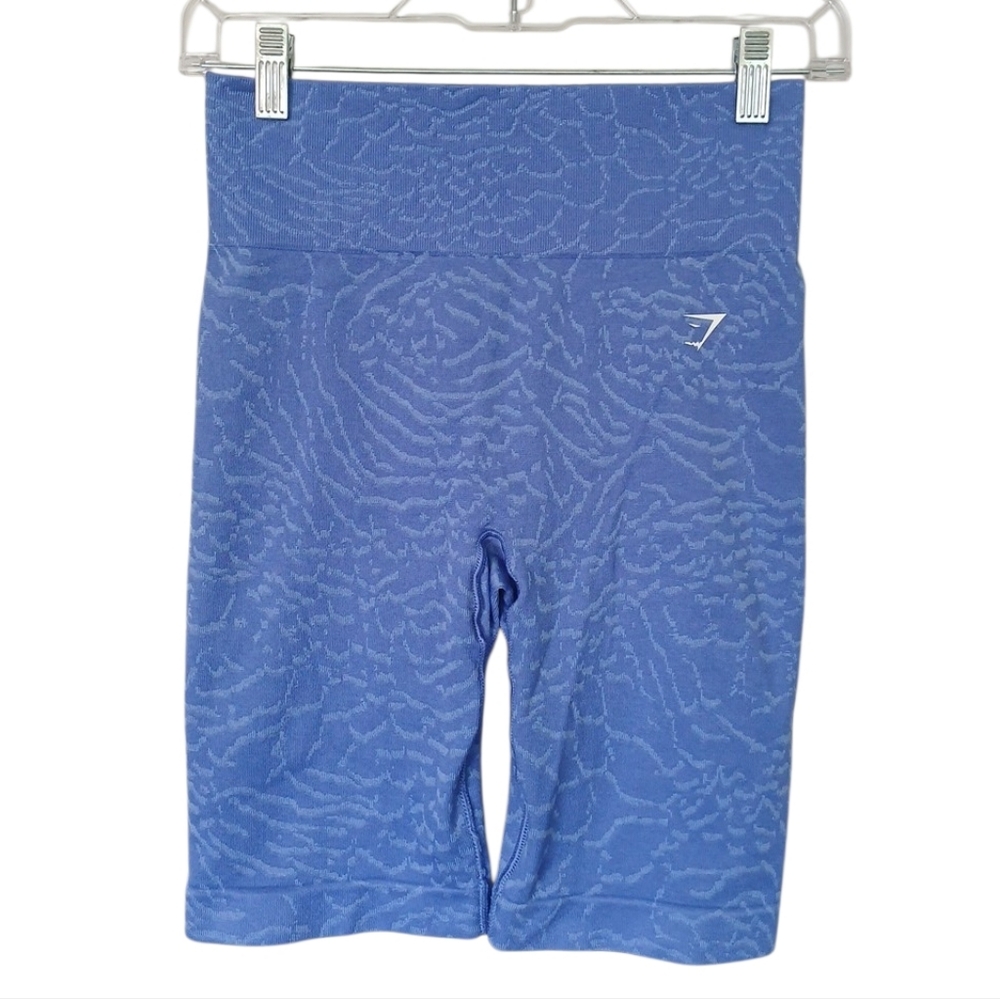 Gymshark Royal Blue Knee Length High-Waist Biker Shorts Size Medium